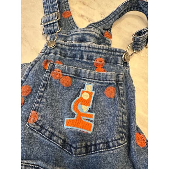 Christian Robinson Target Microscope Embroidery Denim overalls 5T target - Picture 2 of 5